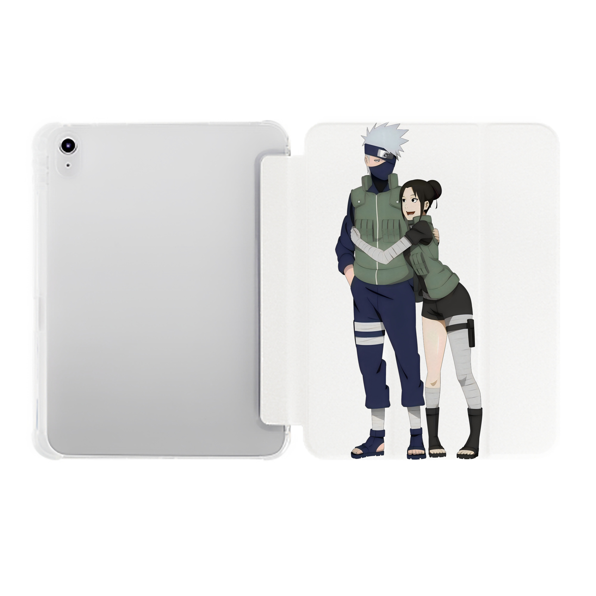 （画像用） NARUTO -ナルト- はたけ カカシ Hatake Kakashi IPad ケース ペン収納付き 三つ折りスタンド PUレザー×シリコン 対応機種9.5/10.5/10.9インチ